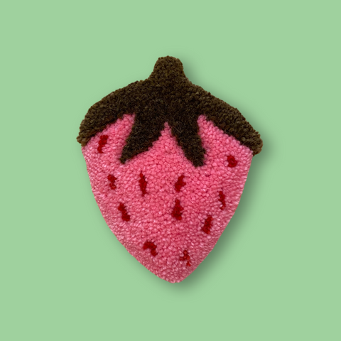 Tufted Strawberry Wall Hanging