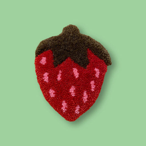 Tufted Strawberry Wall Hanging