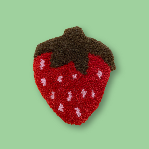 Tufted Strawberry Wall Hanging