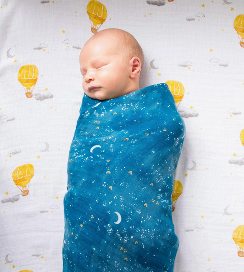 Mystical Night Organic Cotton Muslin Swaddle Set