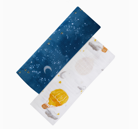 Mystical Night Organic Cotton Muslin Swaddle Set