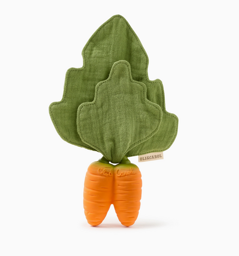 Cathy the Carrot Mini Doudou Teether