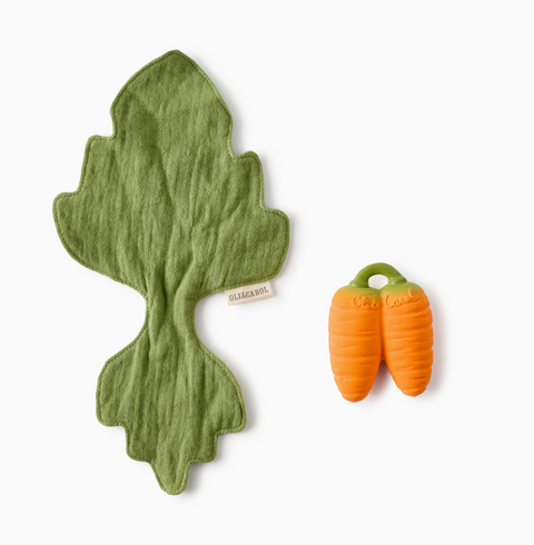 Cathy the Carrot Mini Doudou Teether