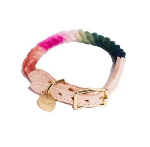 Spring Bouquet Ombre Cotton Rope Pet Collar