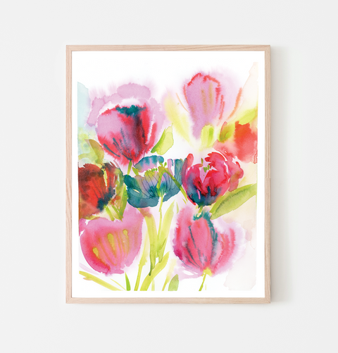 Expressive Tulips Print