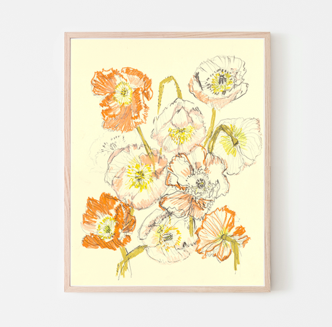 Pastel Poppies No. 1 Print