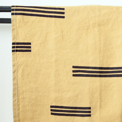 Hand Printed Napkin, Navy Lines