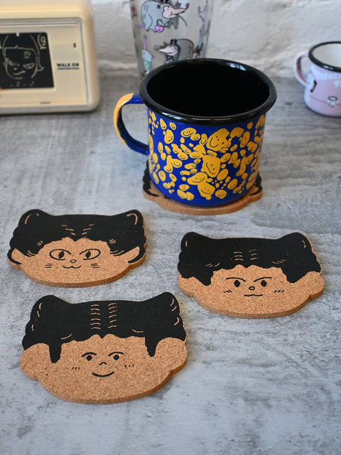 Cat Person Coaster Set