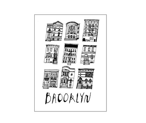 Brooklyn Brownstone Digital Art Print