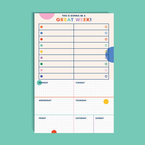 Colorful Weekly Planner Notepad