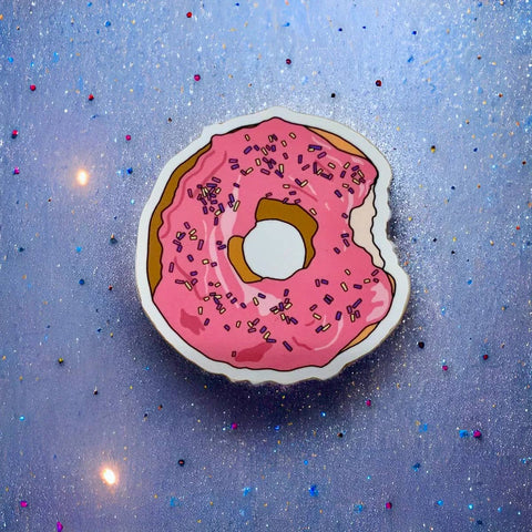 Pink Sprinkled Donut Sticker