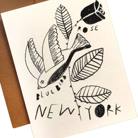 New York State Flower & Bird Card