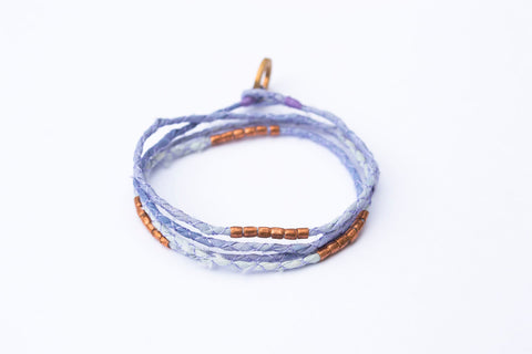 Beaded Silk Wrap Bracelet