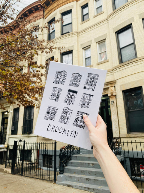 Brooklyn Brownstone Digital Art Print