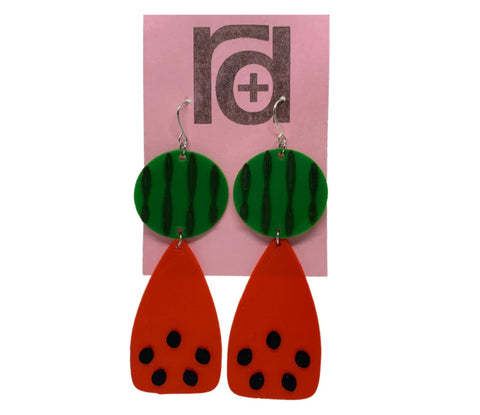 I Carried A Watermelon 3D Printed Earrings