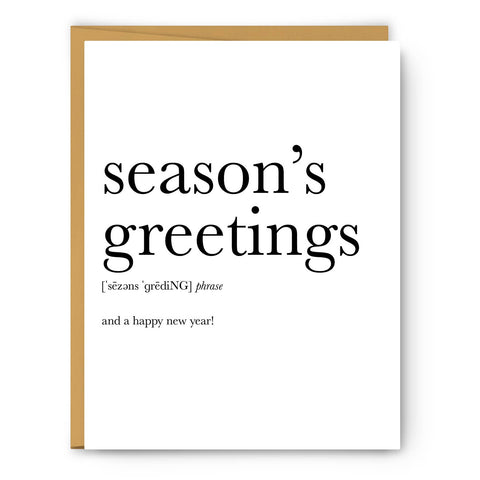 Season's Greetings and a Happy New Year Card