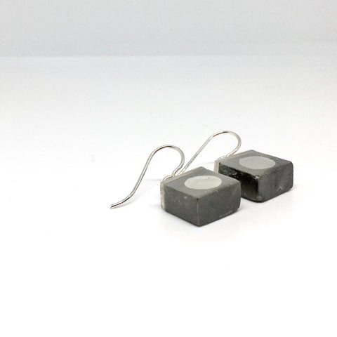 Concrete Dot Earrings