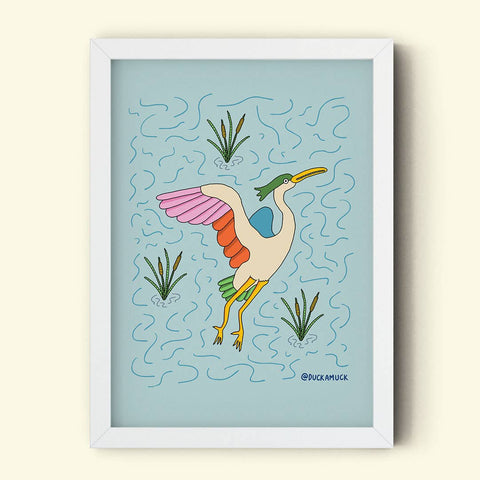 Heron Print