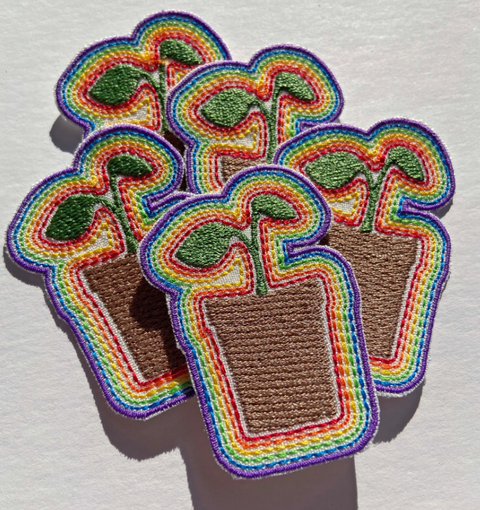 Rainbow Plant Iron-On Patch