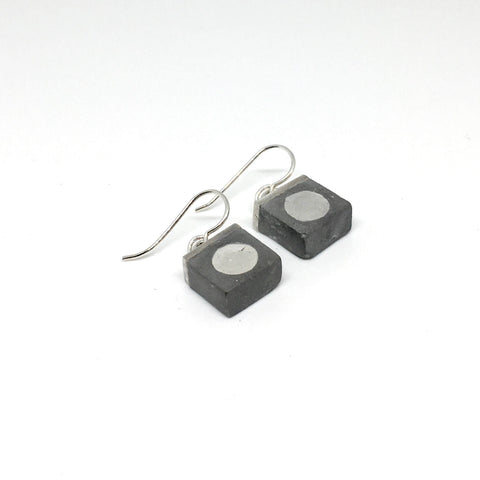 Concrete Dot Earrings