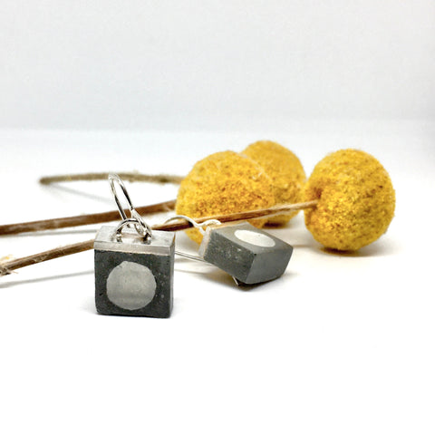 Concrete Dot Earrings